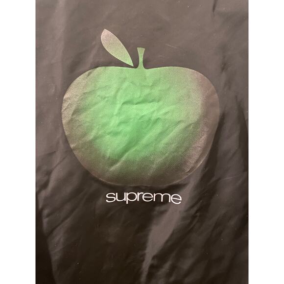 Supreme Big Apple Black Coaches Windbreaker Snap Button Coat Jacket Size Large - Picture 4 of 7